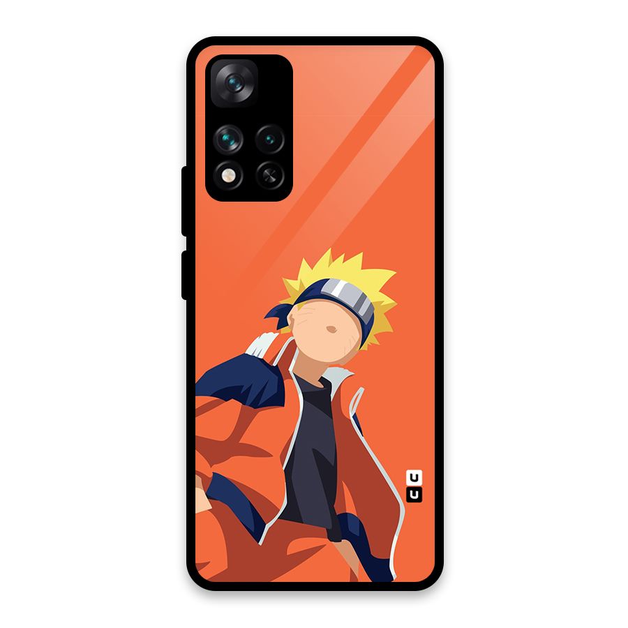 Naruto Uzumaki Minimalist Glass Back Case for Xiaomi 11i HyperCharge 5G