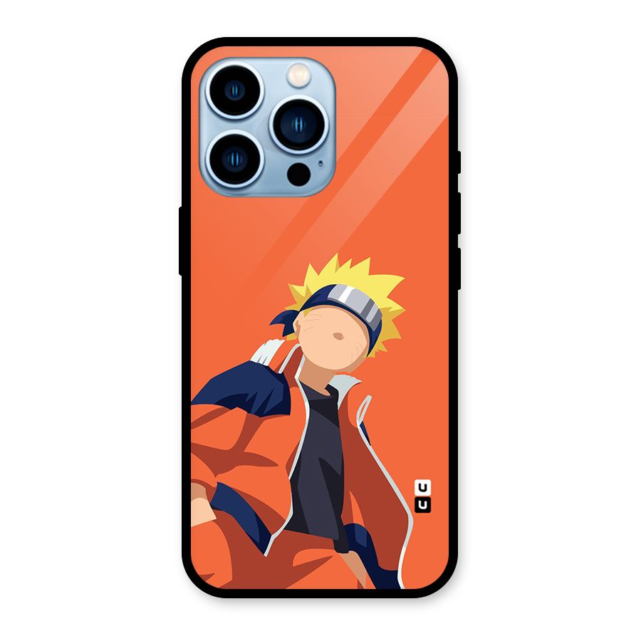 Naruto Uzumaki Minimalist Glass Back Case for iPhone 13 Pro
