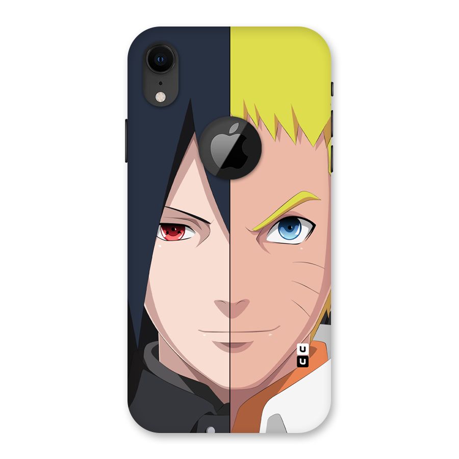 Naruto and Sasuke Back Case for iPhone XR Logo Cut