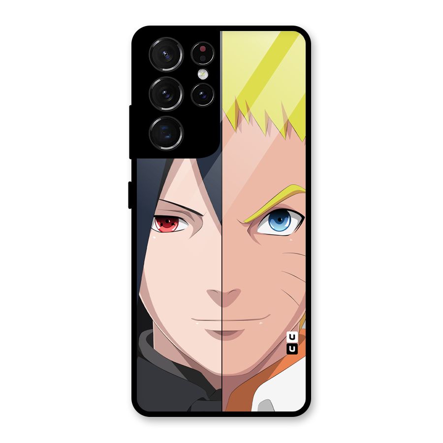 Naruto and Sasuke Glass Back Case for Galaxy S21 Ultra 5G