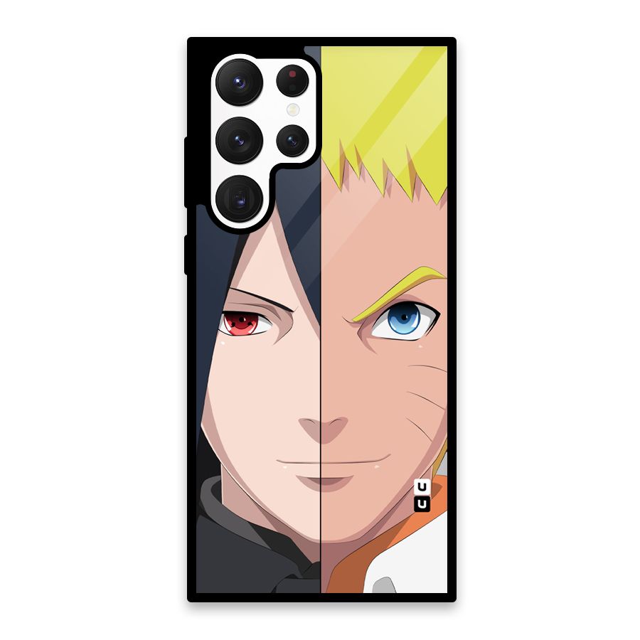 Naruto and Sasuke Glass Back Case for Galaxy S22 Ultra 5G