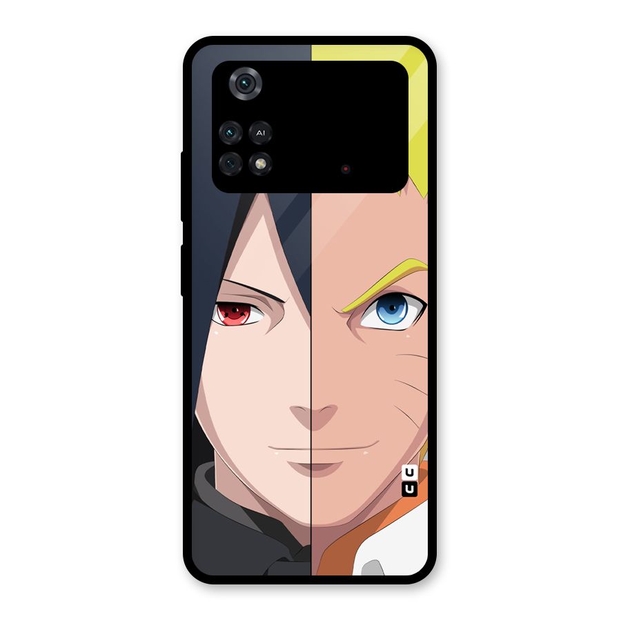 Naruto and Sasuke Glass Back Case for Poco M4 Pro 4G