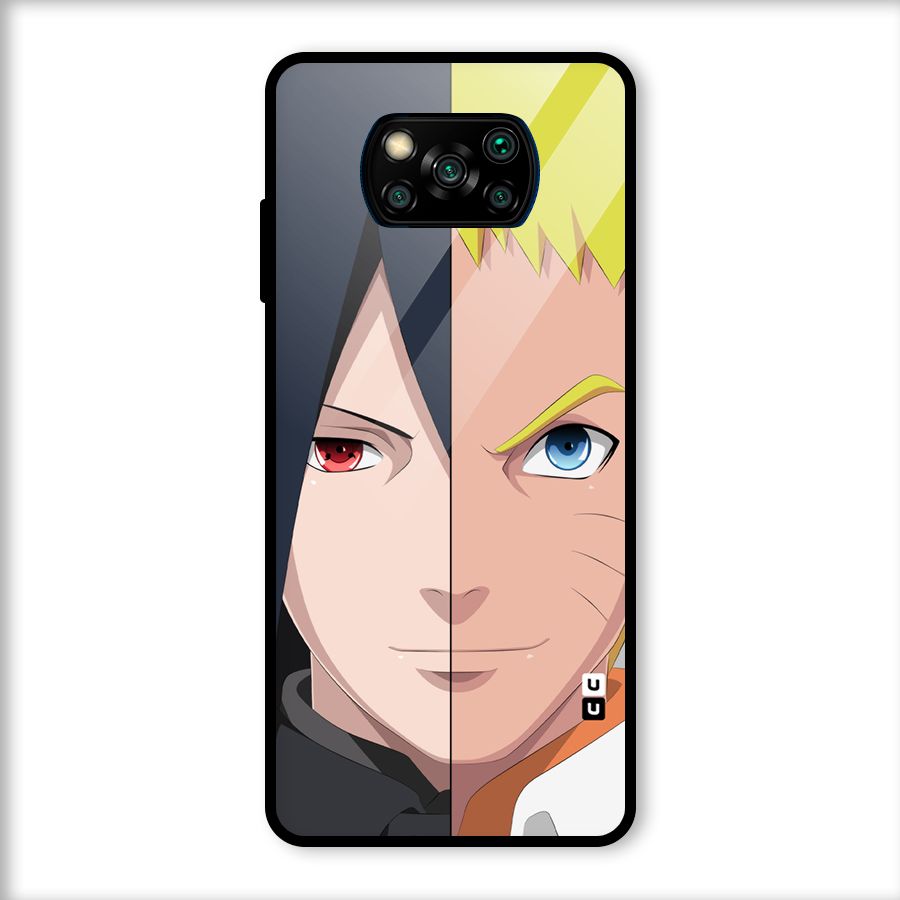Naruto and Sasuke Glass Back Case for Poco X3