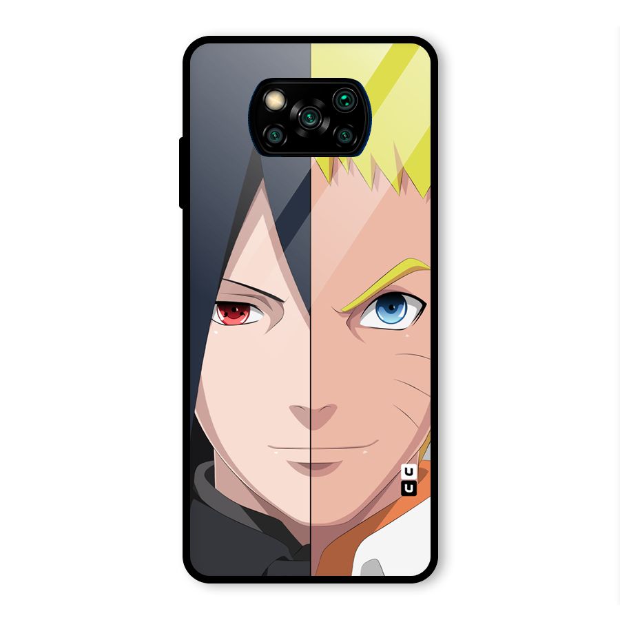 Naruto and Sasuke Glass Back Case for Poco X3 Pro