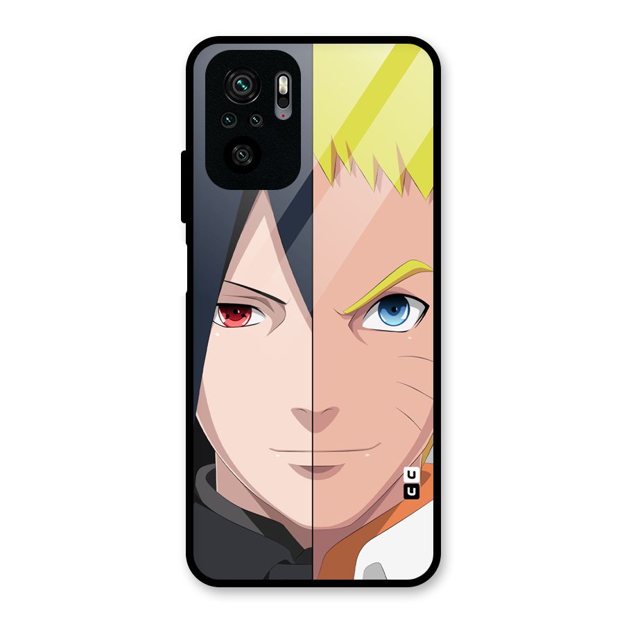 Naruto and Sasuke Glass Back Case for Redmi Note 10