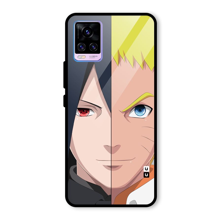 Naruto and Sasuke Glass Back Case for Vivo V20 Pro