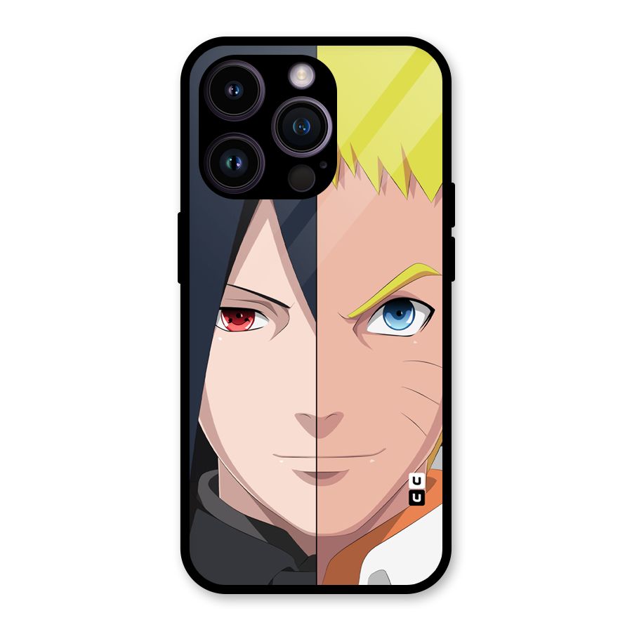 Naruto and Sasuke Glass Back Case for iPhone 14 Pro