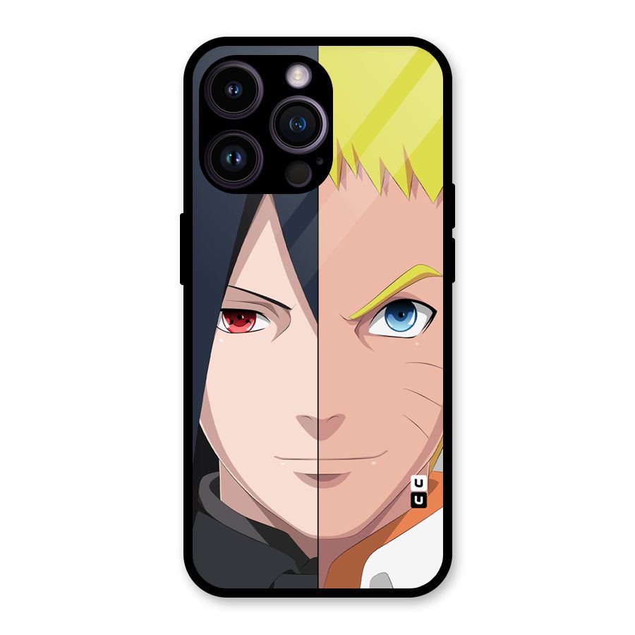 Naruto and Sasuke Glass Back Case for iPhone 14 Pro Max