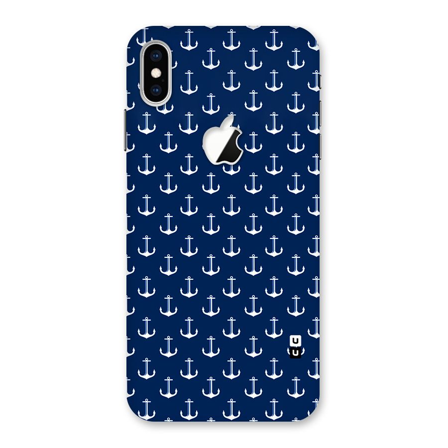 Nautical Pattern Back Case for iPhone XS Max Apple Cut