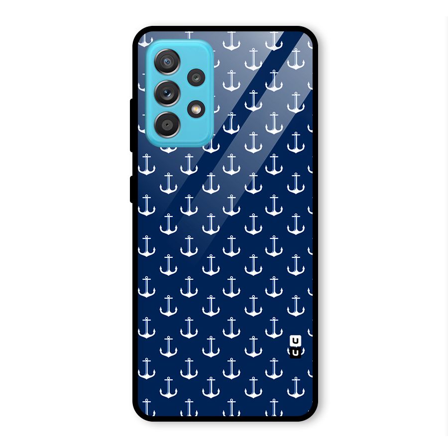 Nautical Pattern Glass Back Case for Galaxy A52s 5G