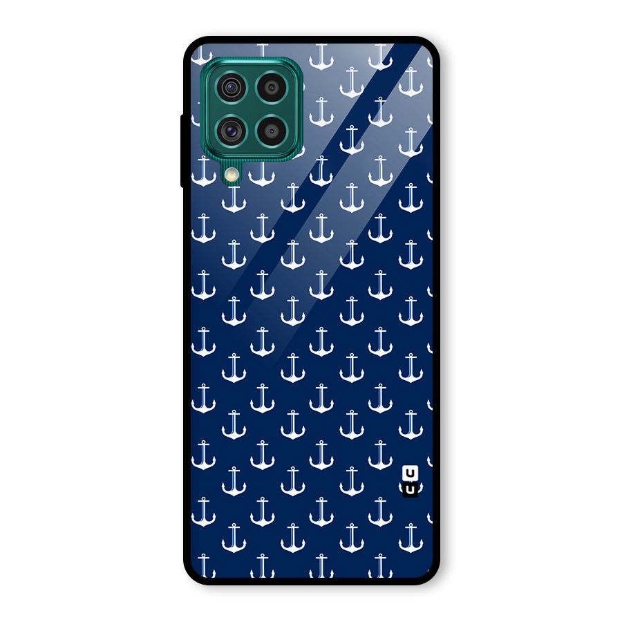 Nautical Pattern Glass Back Case for Galaxy F62