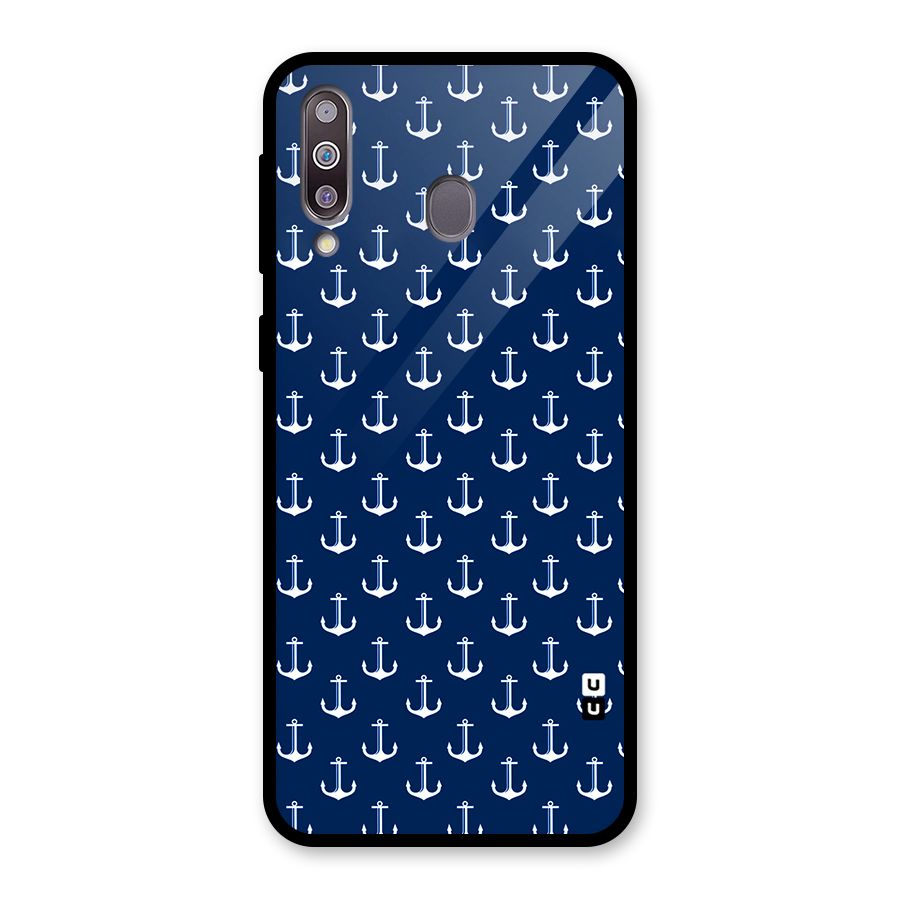 Nautical Pattern Glass Back Case for Galaxy M30