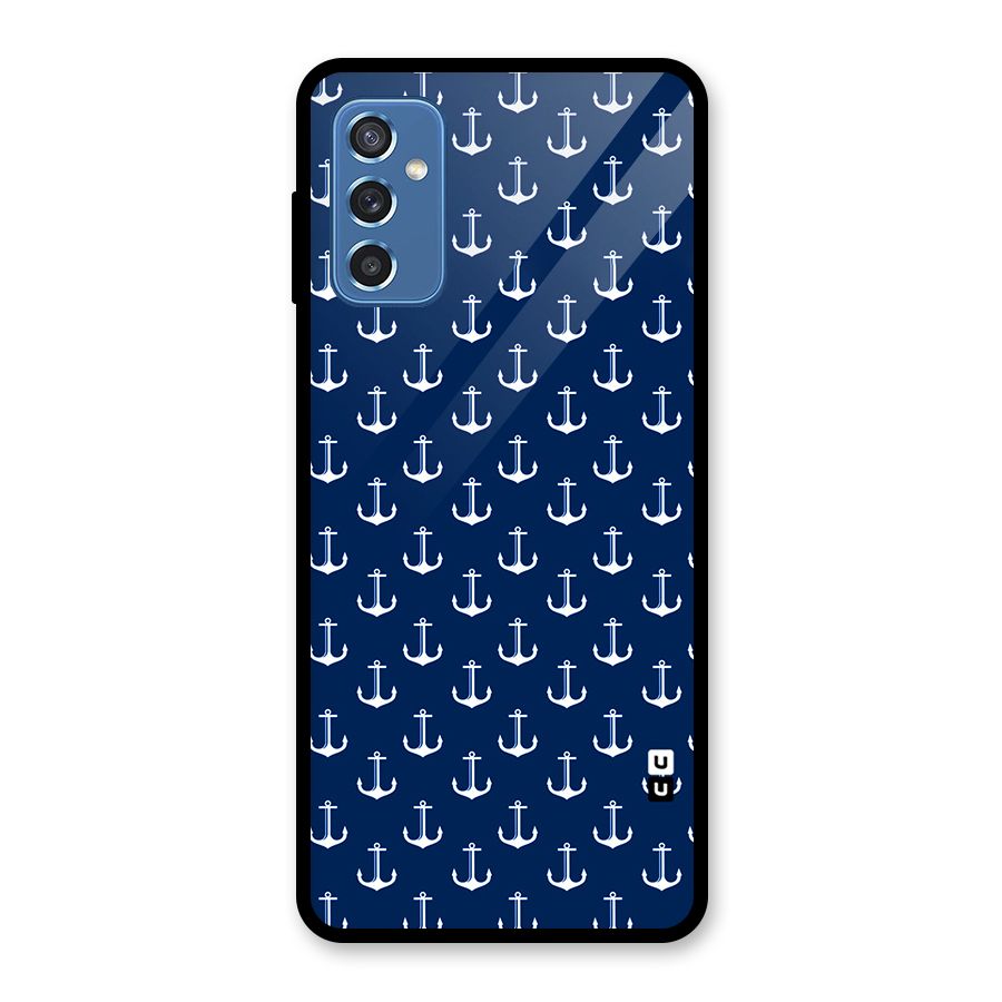 Nautical Pattern Glass Back Case for Galaxy M52 5G