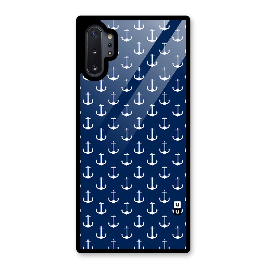 Nautical Pattern Glass Back Case for Galaxy Note 10 Plus