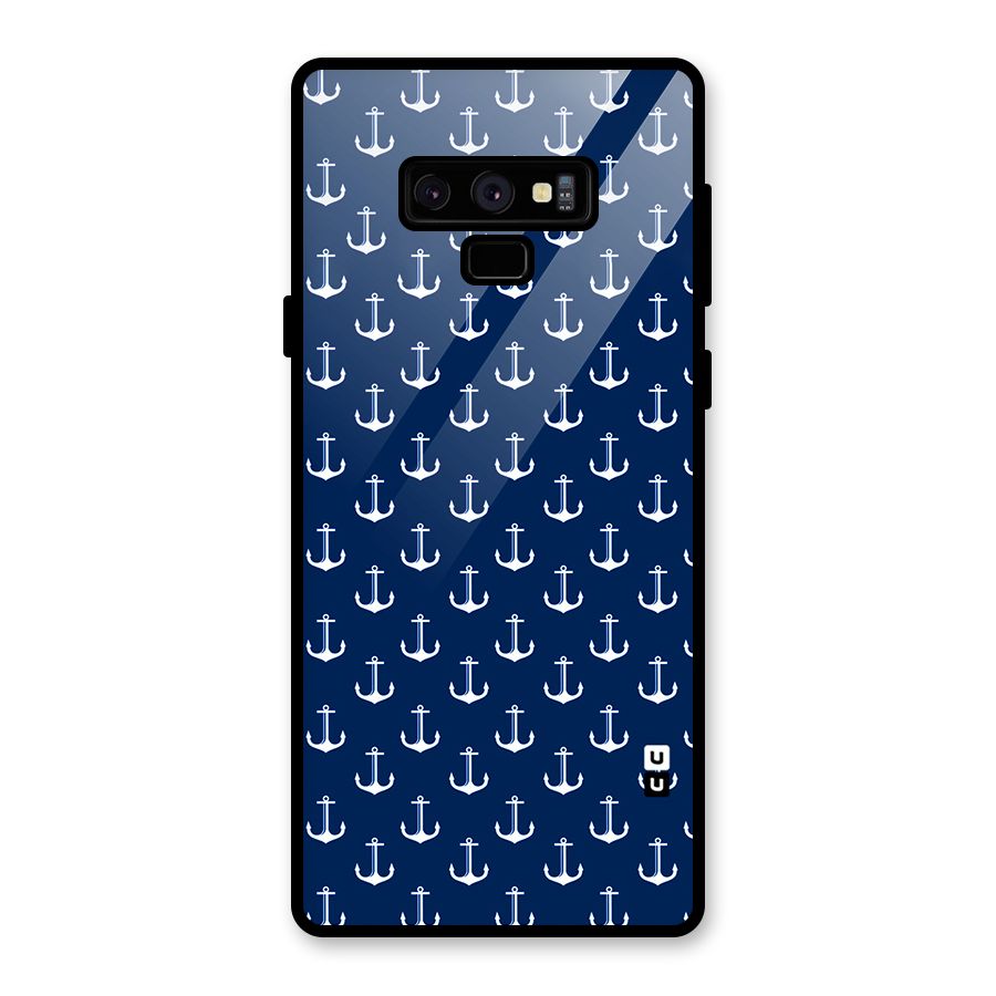 Nautical Pattern Glass Back Case for Galaxy Note 9