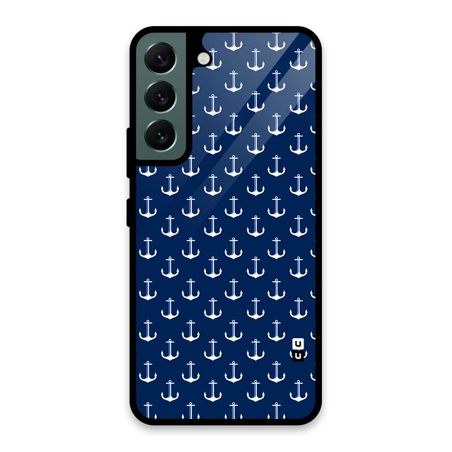 Nautical Pattern Glass Back Case for Galaxy S22 5G