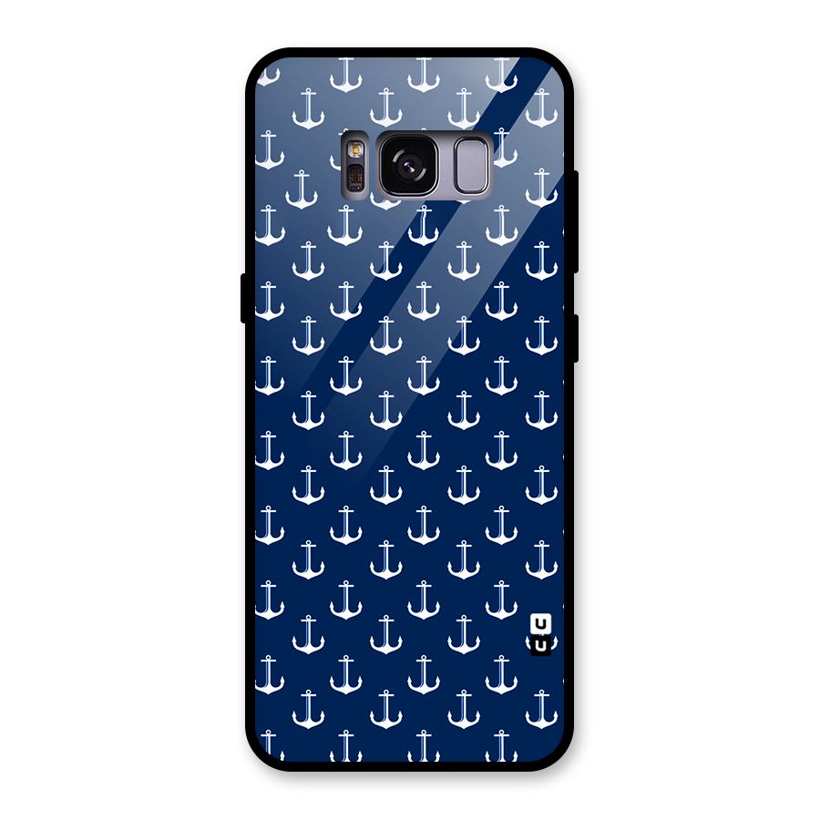 Nautical Pattern Glass Back Case for Galaxy S8