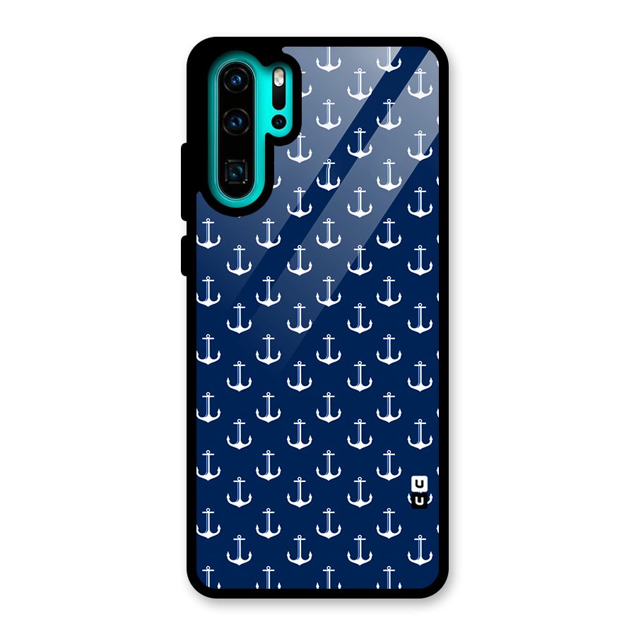 Nautical Pattern Glass Back Case for Huawei P30 Pro