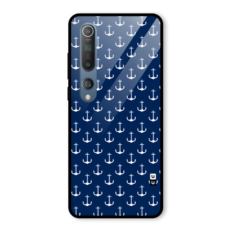 Nautical Pattern Glass Back Case for Mi 10