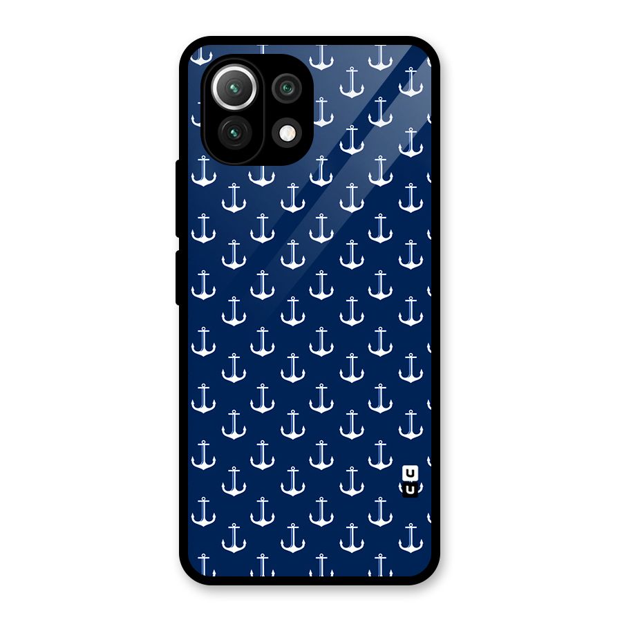 Nautical Pattern Glass Back Case for Mi 11 Lite NE 5G