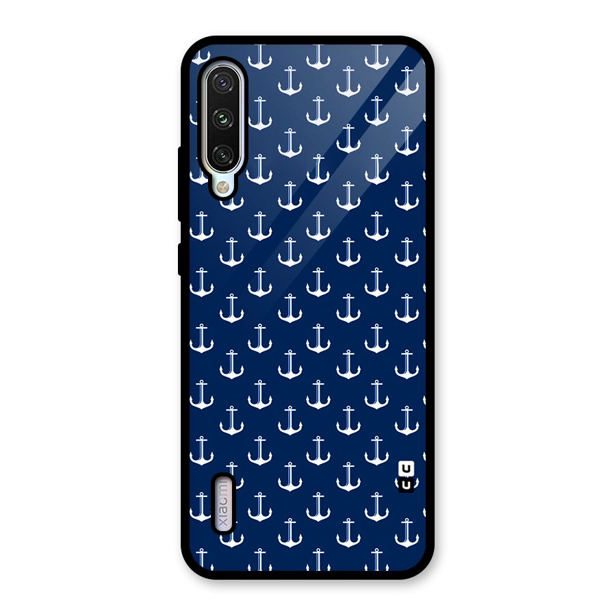 Nautical Pattern Glass Back Case for Mi A3