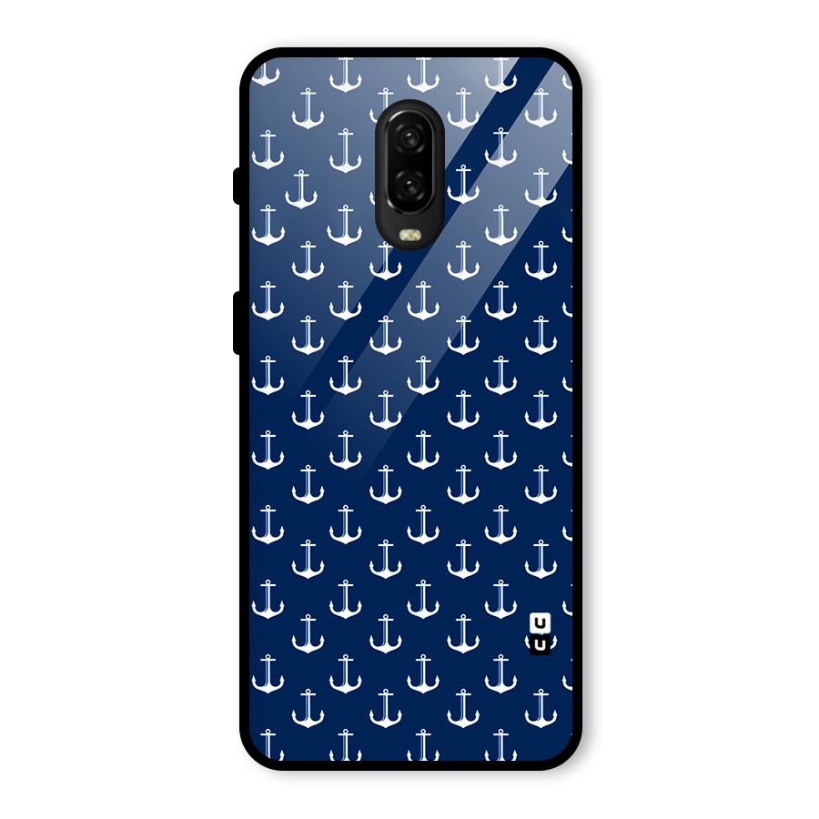 Nautical Pattern Glass Back Case for OnePlus 6T