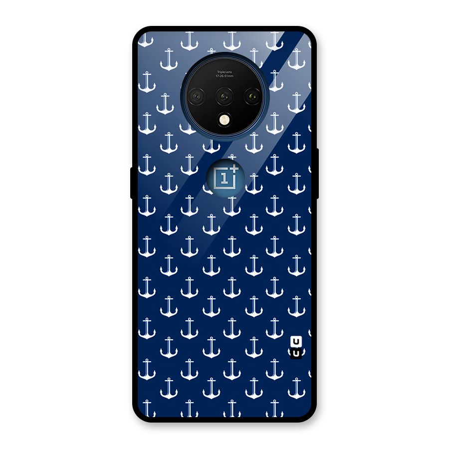 Nautical Pattern Glass Back Case for OnePlus 7T