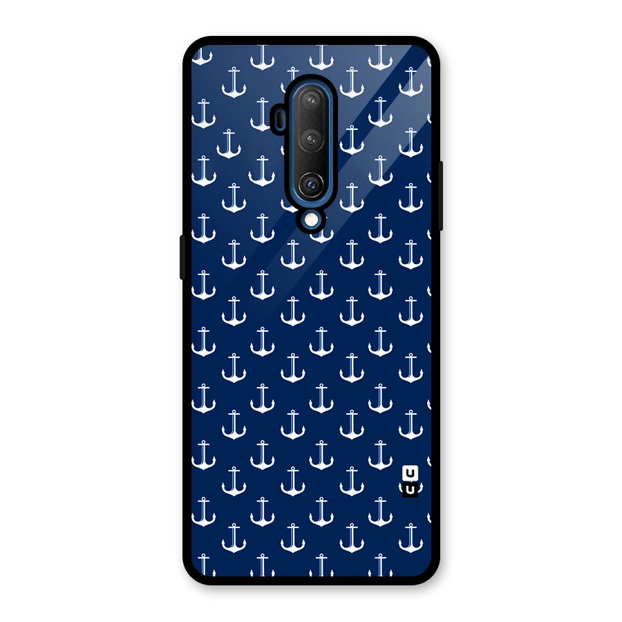 Nautical Pattern Glass Back Case for OnePlus 7T Pro