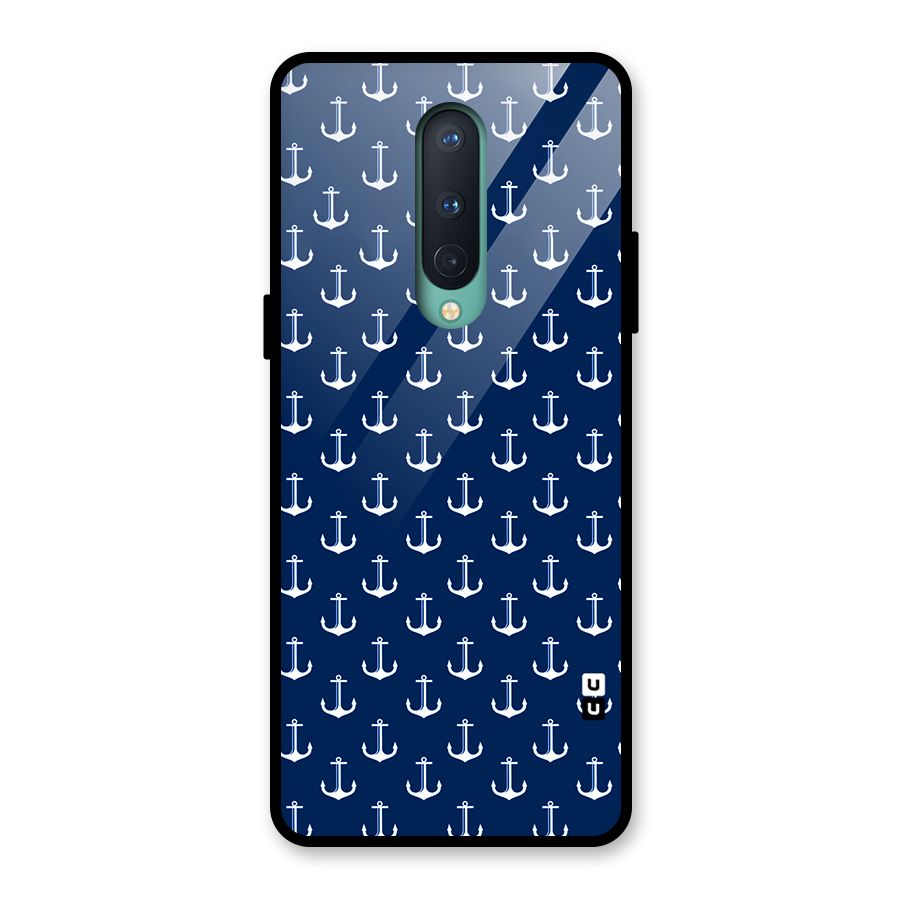 Nautical Pattern Glass Back Case for OnePlus 8