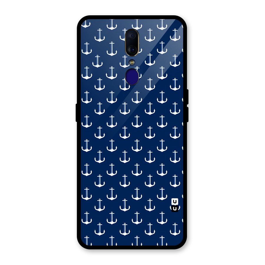 Nautical Pattern Glass Back Case for Oppo F11