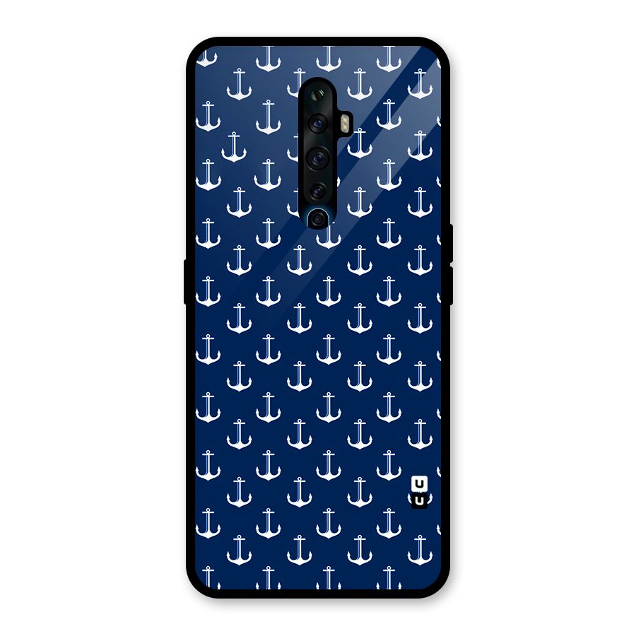 Nautical Pattern Glass Back Case for Oppo Reno2 Z