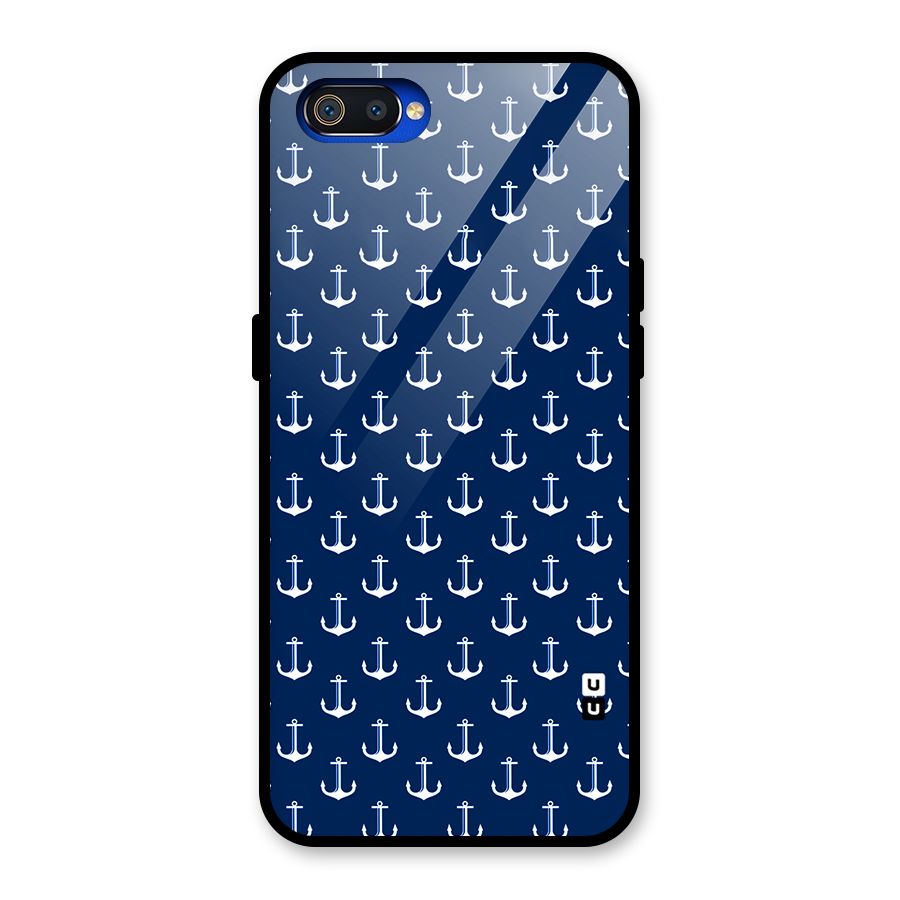Nautical Pattern Glass Back Case for Realme C2