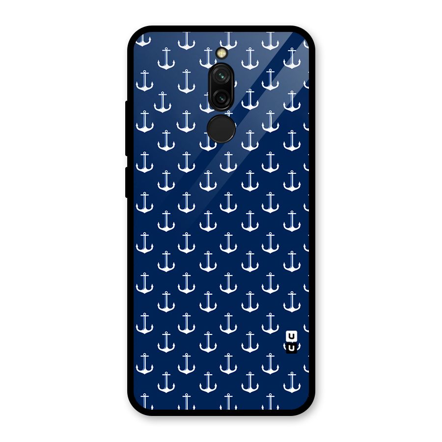 Nautical Pattern Glass Back Case for Redmi 8
