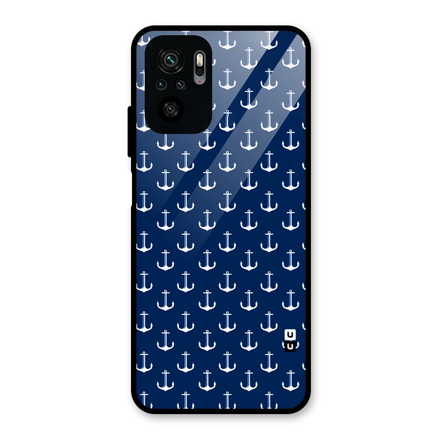 Nautical Pattern Glass Back Case for Redmi Note 10S
