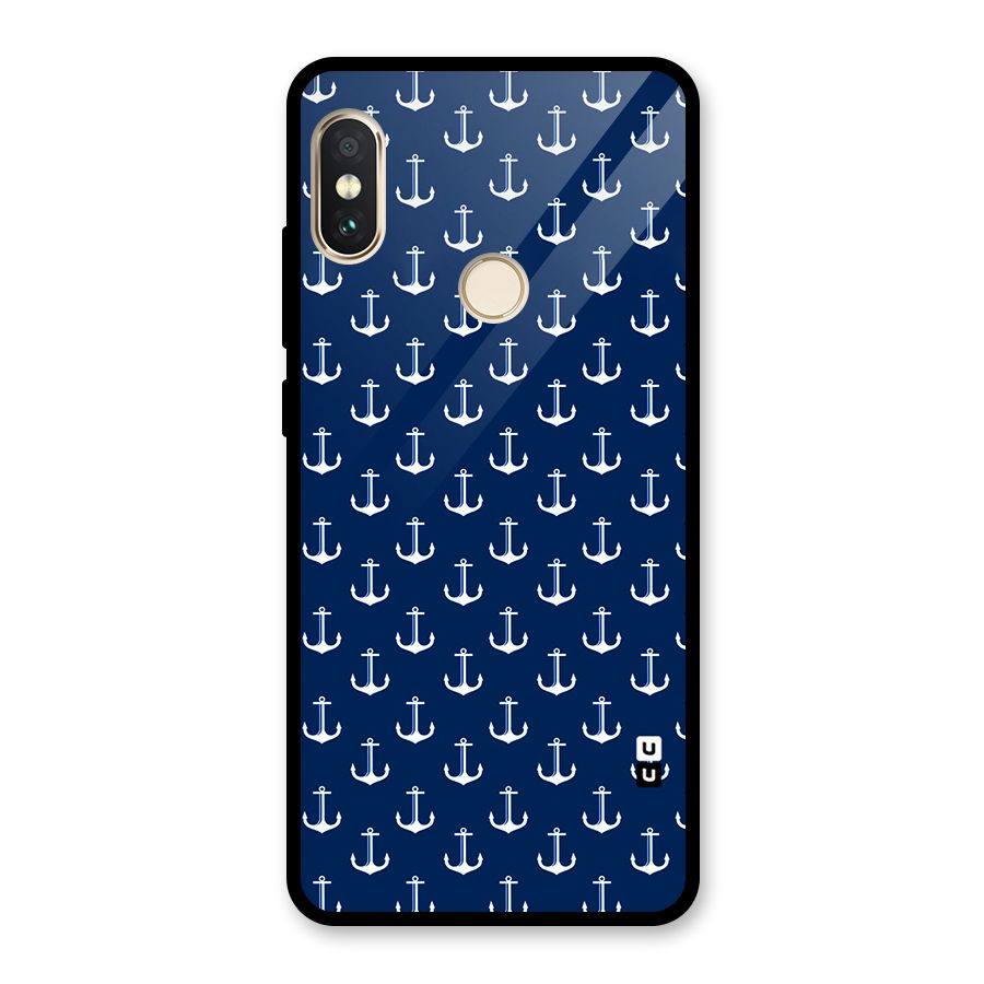 Nautical Pattern Glass Back Case for Redmi Note 5 Pro