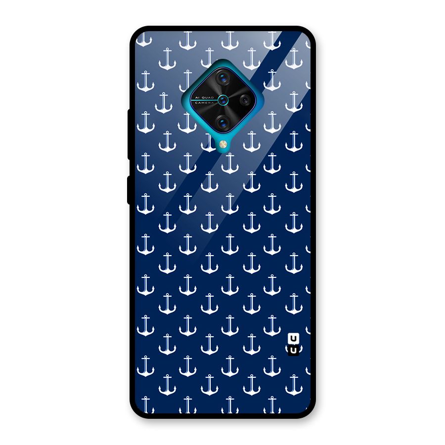 Nautical Pattern Glass Back Case for Vivo S1 Pro