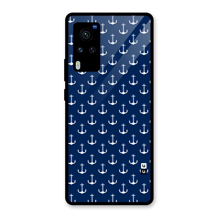Nautical Pattern Glass Back Case for Vivo X60 Pro