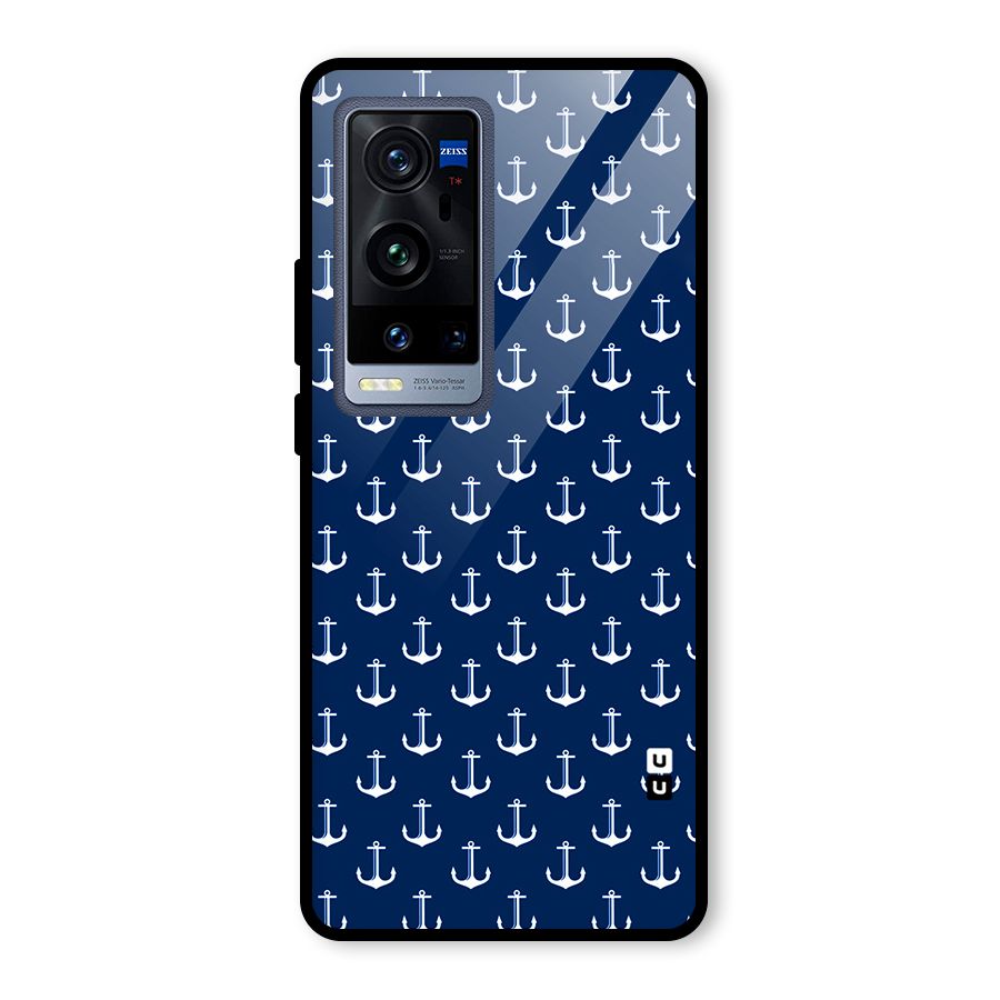 Nautical Pattern Glass Back Case for Vivo X60 Pro Plus