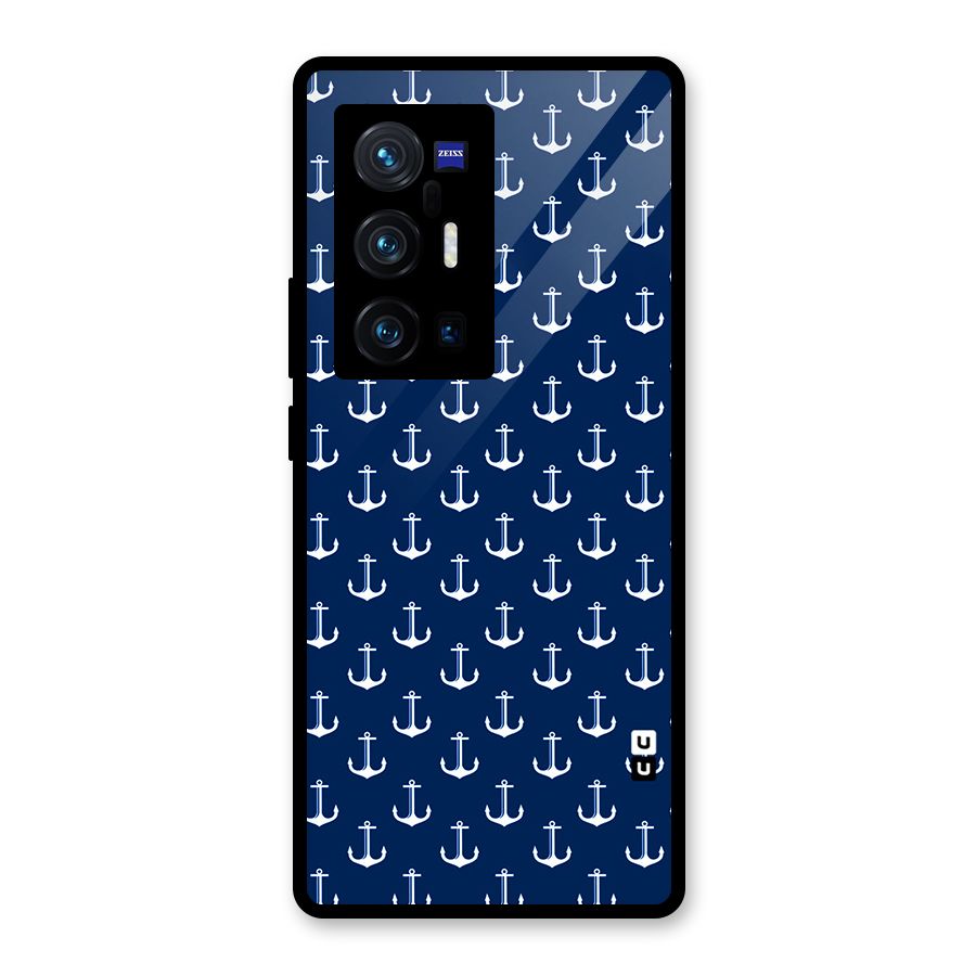 Nautical Pattern Glass Back Case for Vivo X70 Pro Plus
