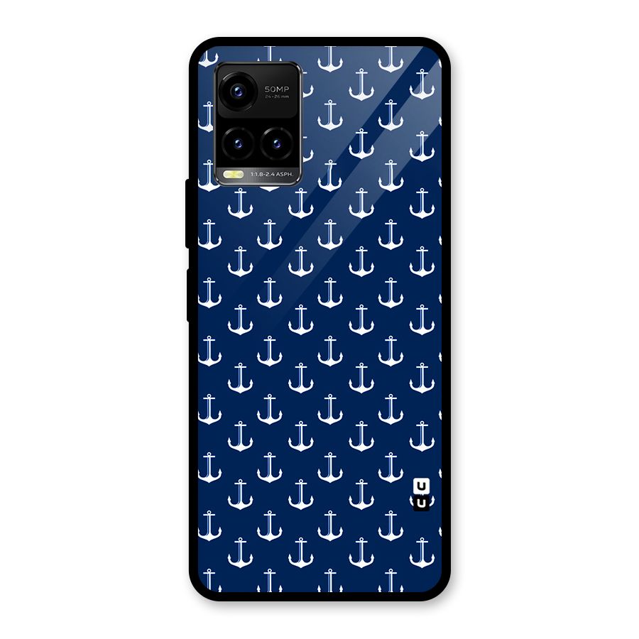 Nautical Pattern Glass Back Case for Vivo Y21T