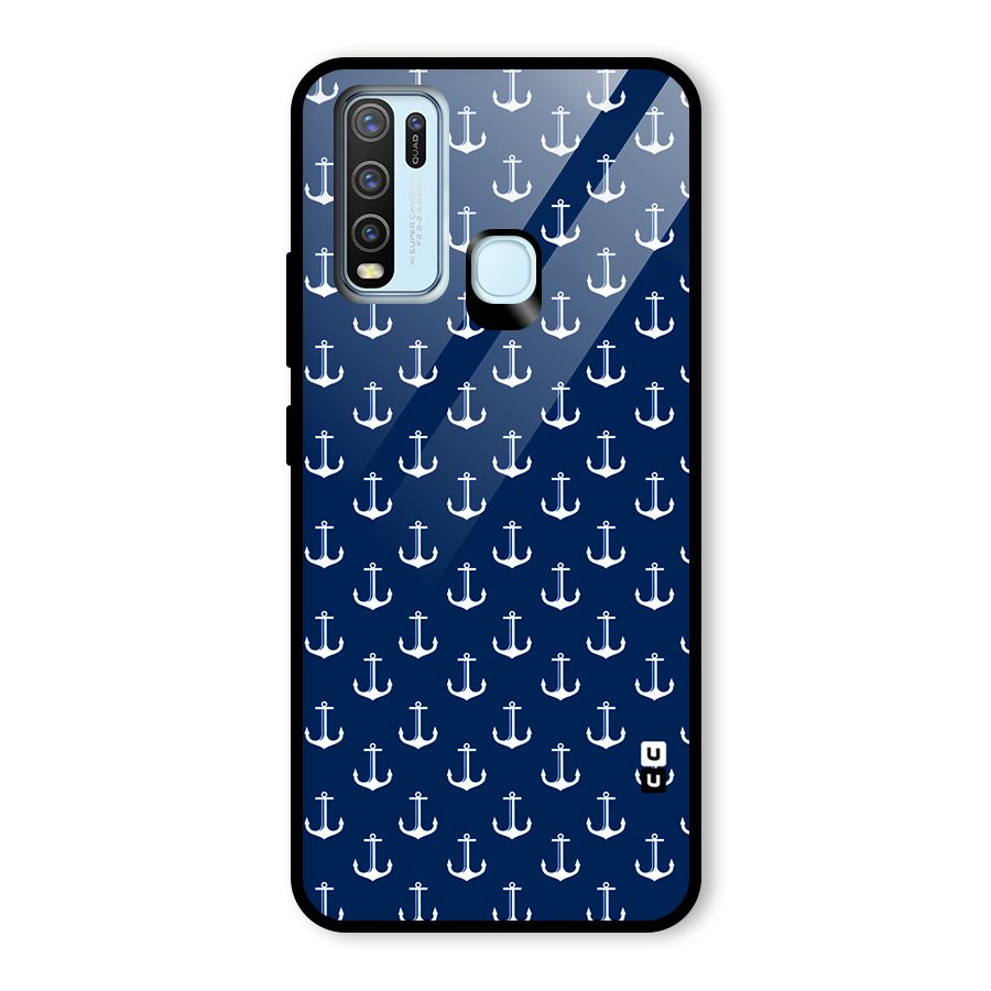 Nautical Pattern Glass Back Case for Vivo Y50