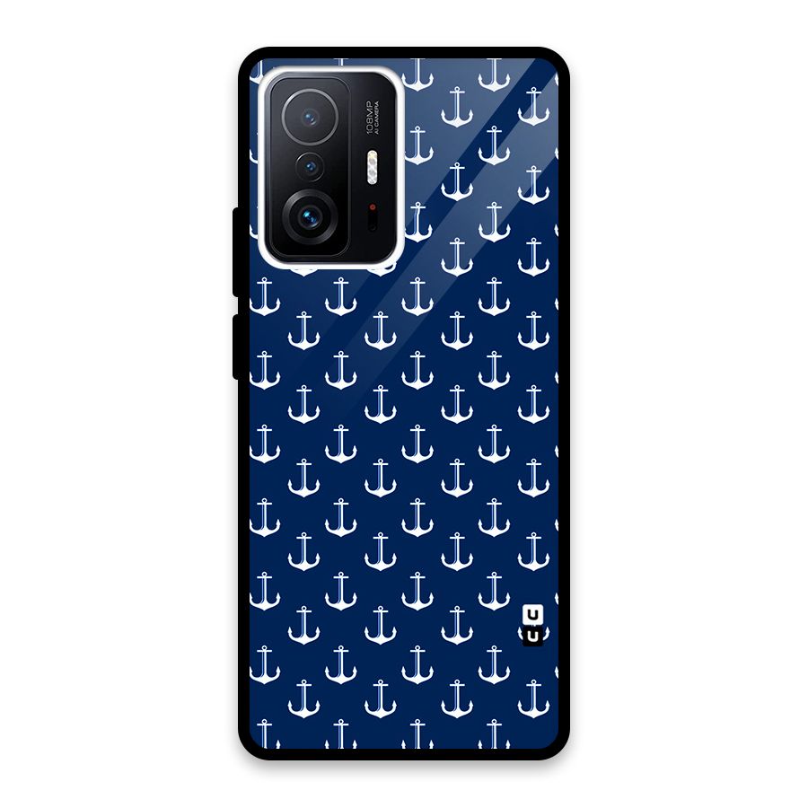 Nautical Pattern Glass Back Case for Xiaomi 11T Pro