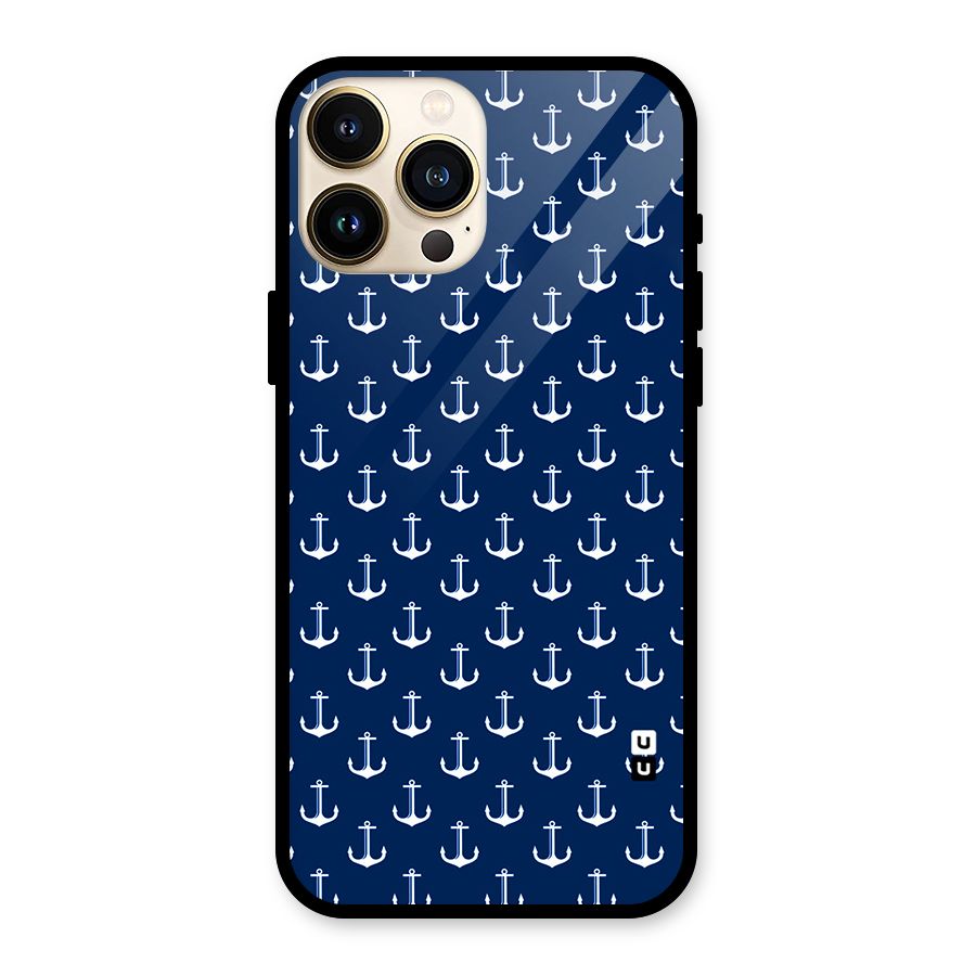 Nautical Pattern Glass Back Case for iPhone 13 Pro Max