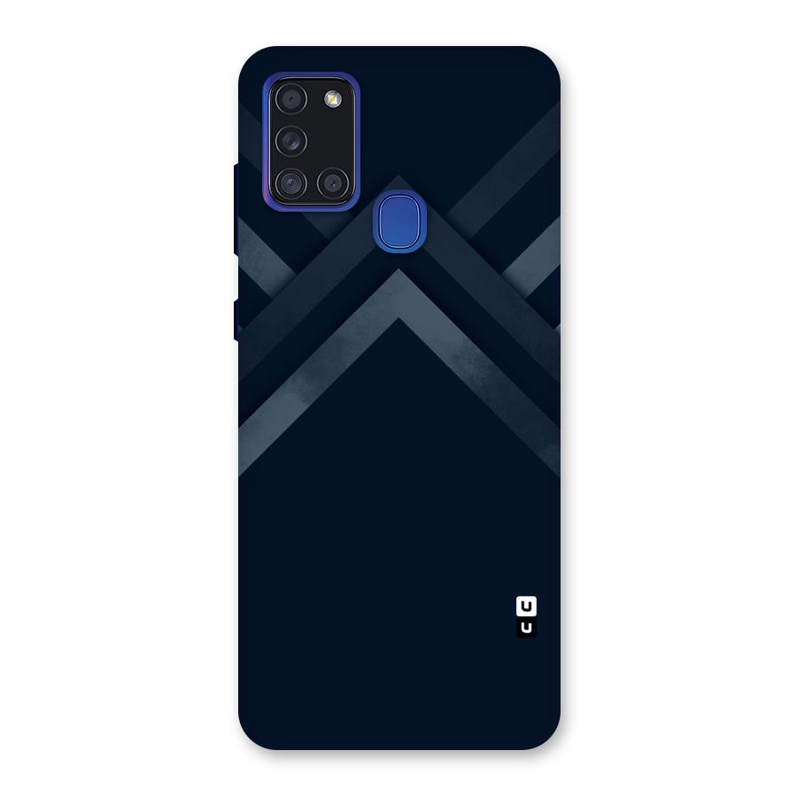 Navy Blue Arrow Back Case for Galaxy A21s