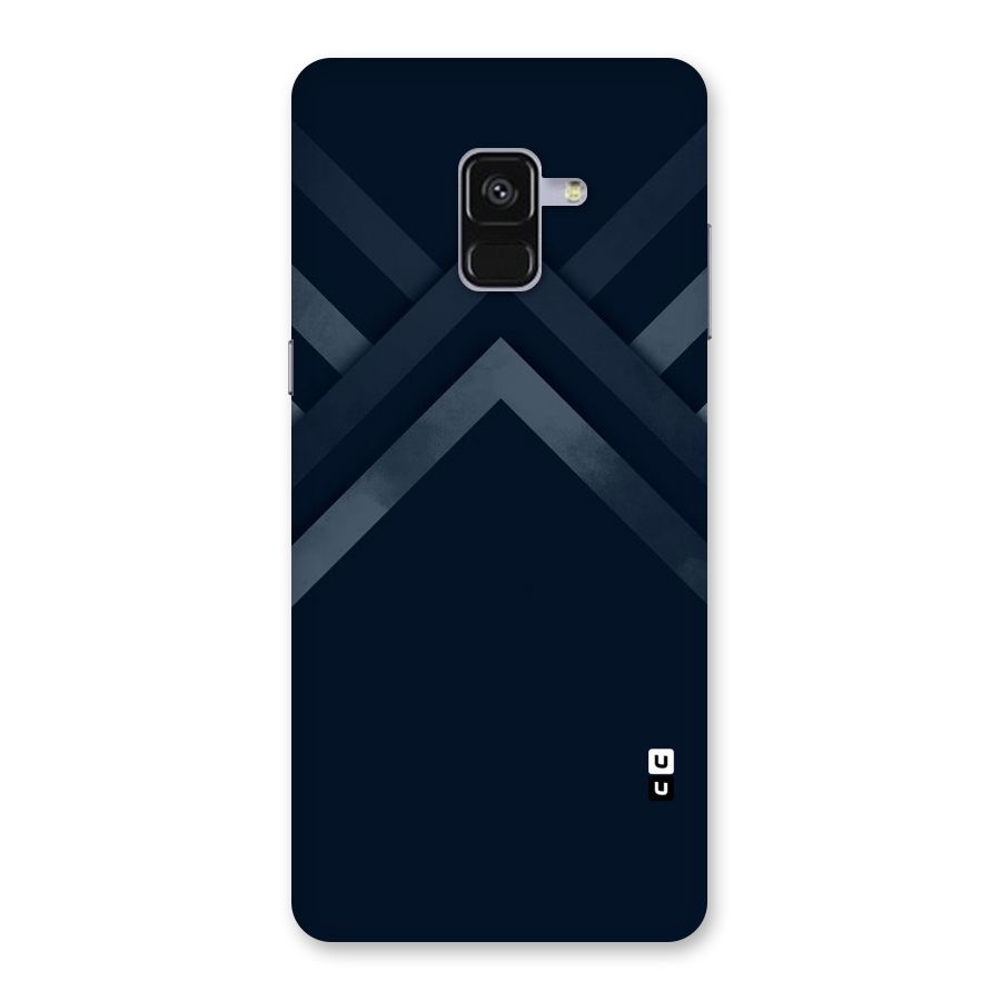 Navy Blue Arrow Back Case for Galaxy A8 Plus