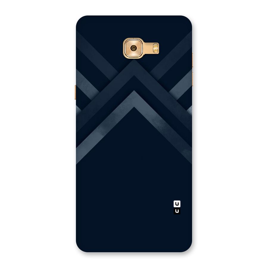 Navy Blue Arrow Back Case for Galaxy C9 Pro