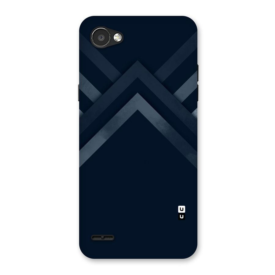 Navy Blue Arrow Back Case for LG Q6
