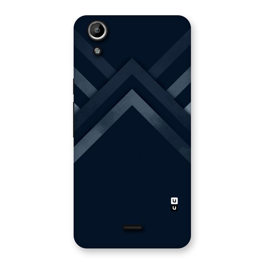 Navy Blue Arrow Back Case for Micromax Canvas Selfie Lens Q345