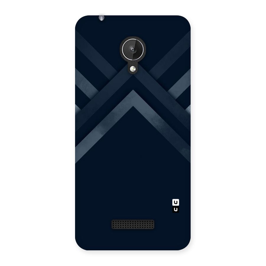 Navy Blue Arrow Back Case for Micromax Canvas Spark Q380