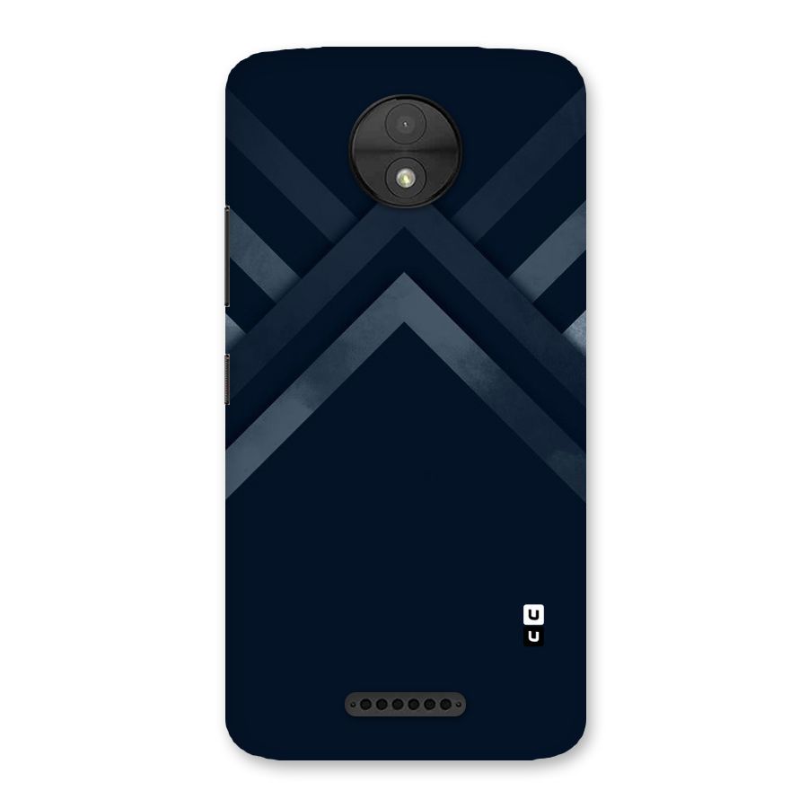 Navy Blue Arrow Back Case for Moto C